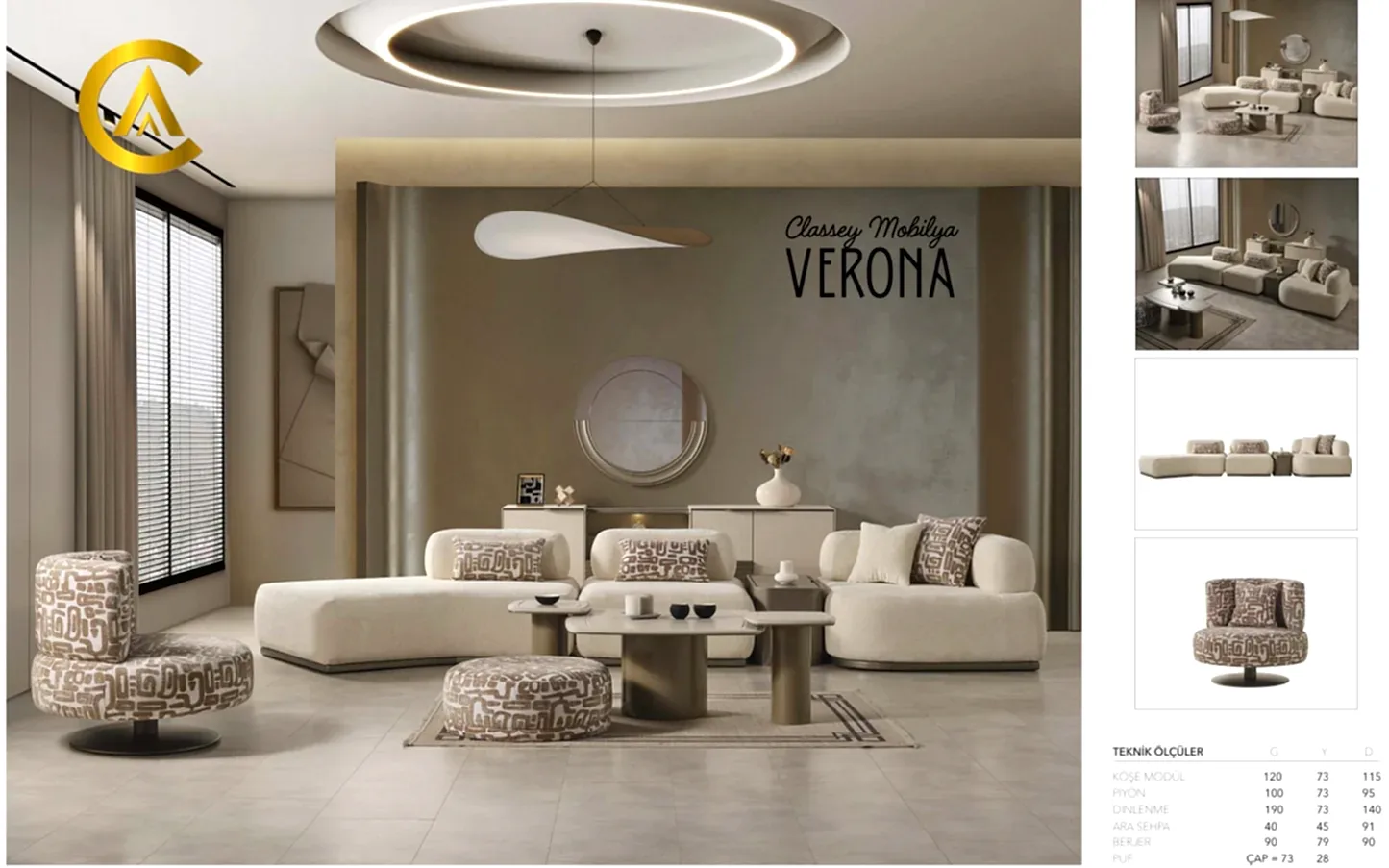 Classey Mobilya - VERONA Oturma Odası Takımı #RVST25